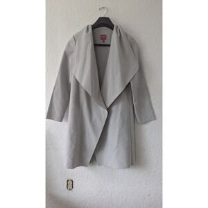 Guess Drape Front Coat Jacket Lightweight Casual Gray Size M‎
